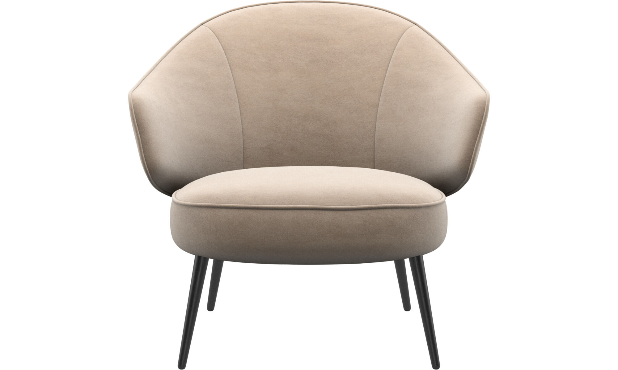 L�nestol - Sandfarvet velour