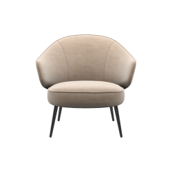 L�nestol - Sandfarvet velour