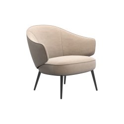 L�nestol - Sandfarvet velour