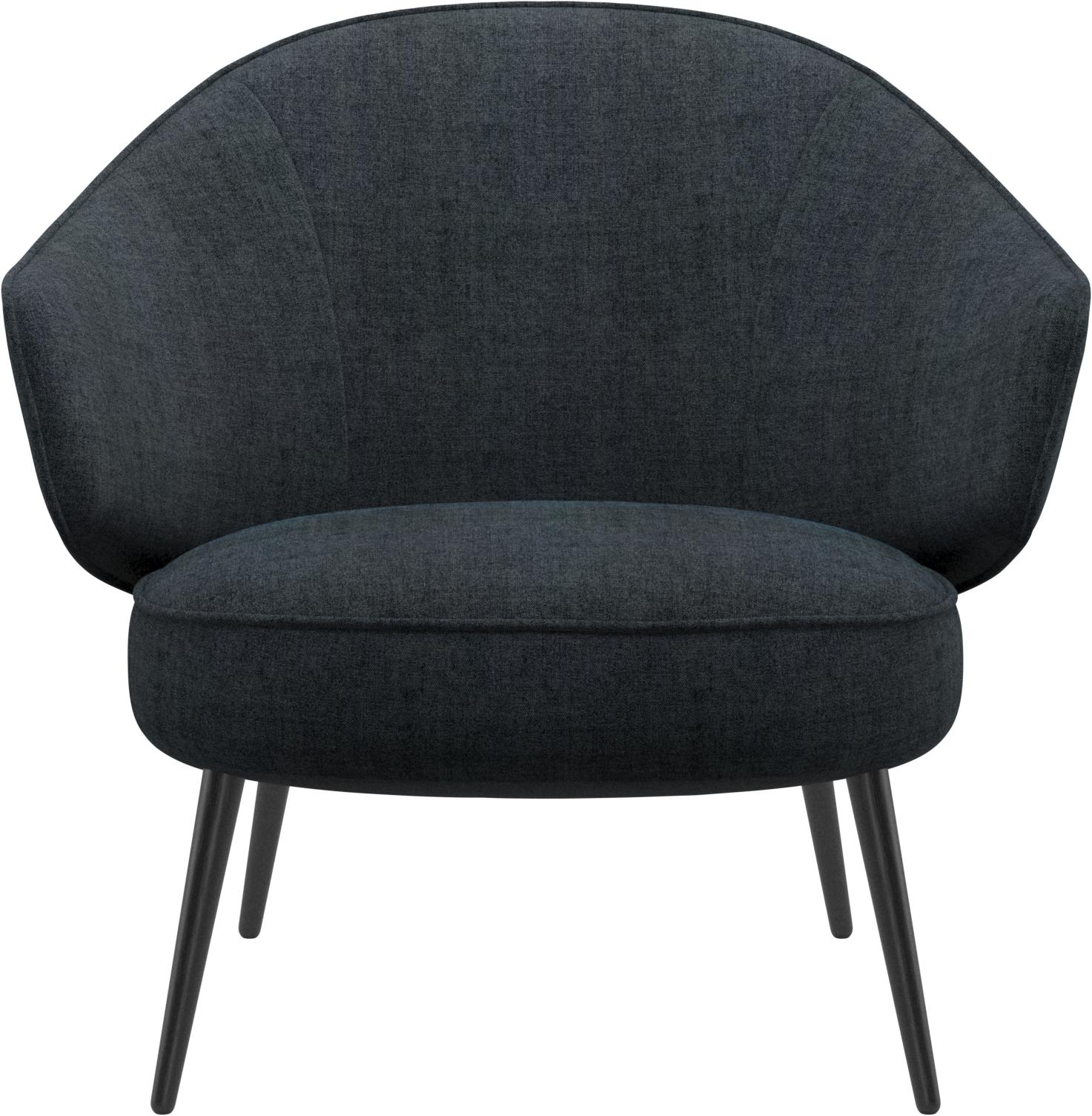 Lnestol - Mrk bl stof