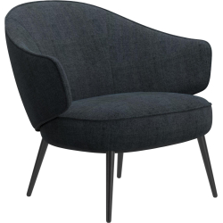 Lnestol - Mrk bl stof