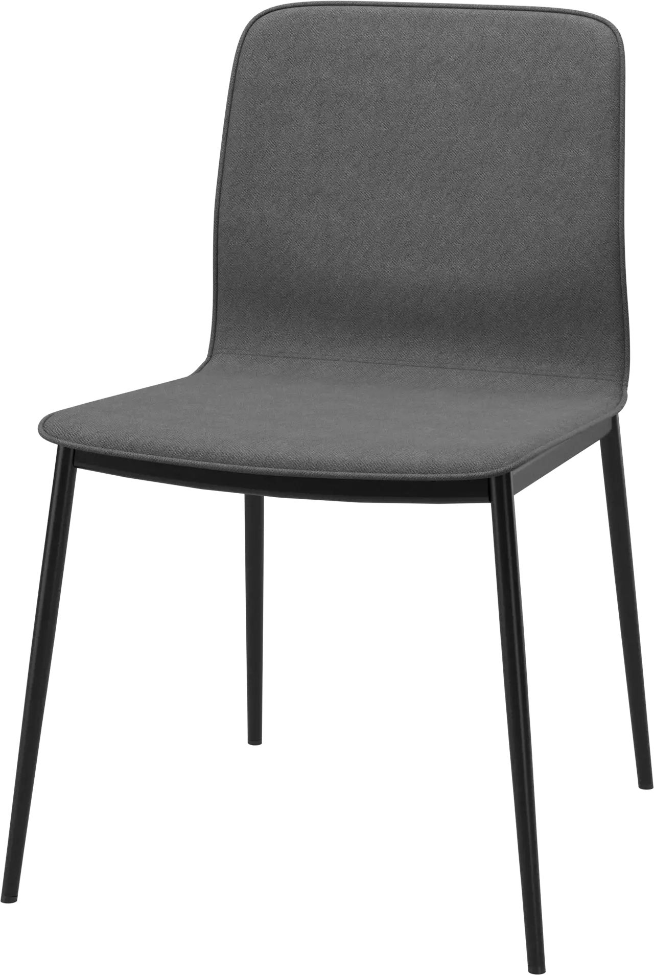 8 stk. spisestole i mrkt gr stof