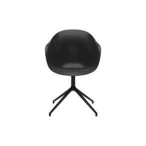 6 stk. Spisestole - Sort plast