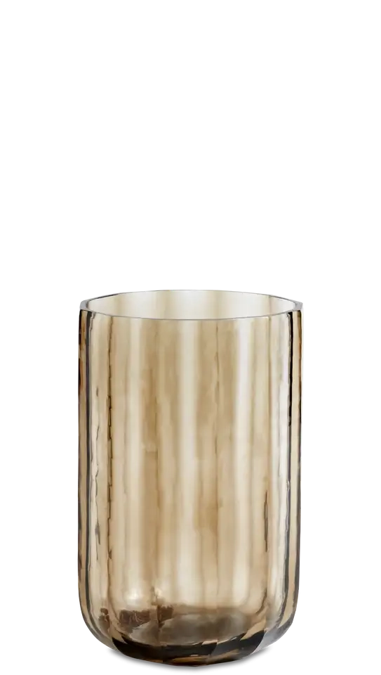 Glasvase - Stvet brun