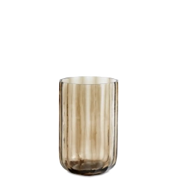 Glasvase - Stvet brun