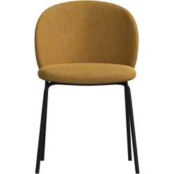 4 stk. Spisestole - Gult stof