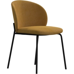 4 stk. Spisestole - Gult stof