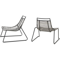 2 stk. Loungestole - Gr� - Udend�rs