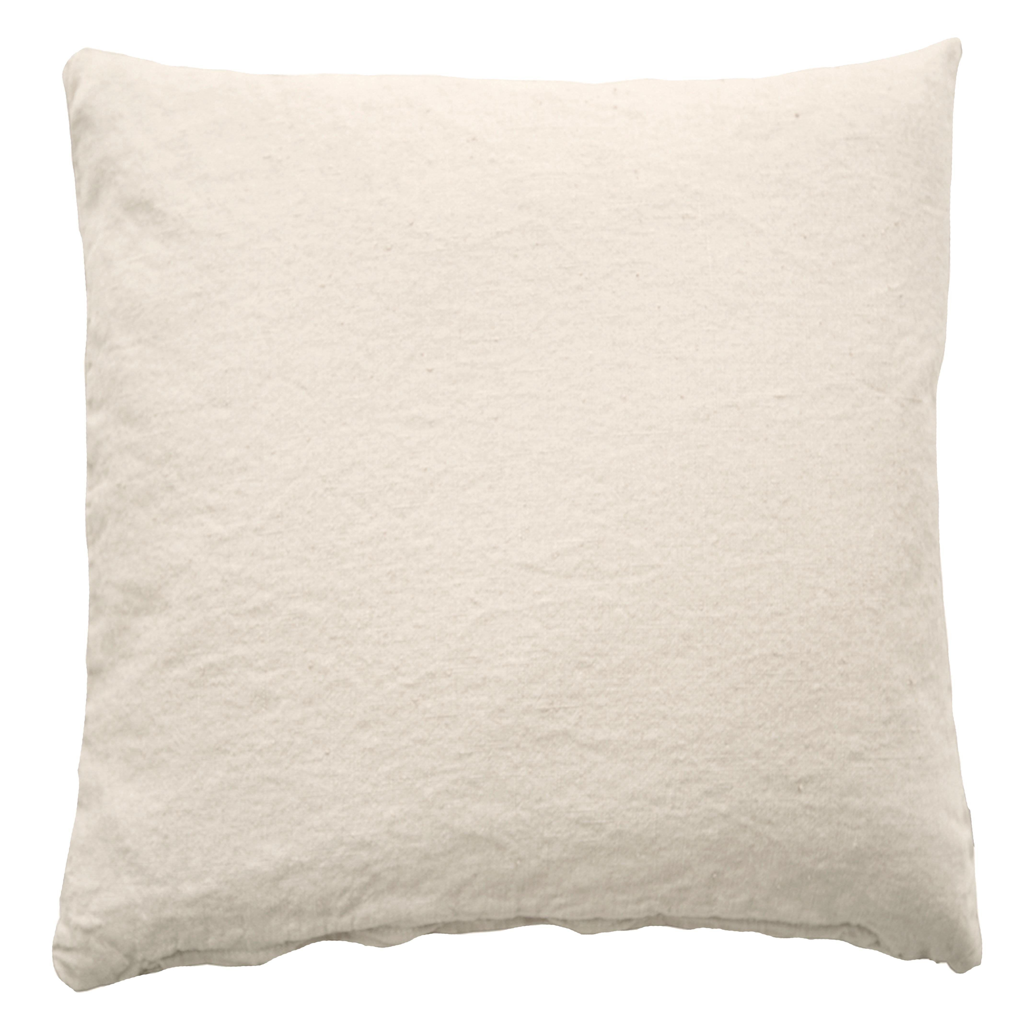 Pude - Hvid / creme stof - 43x43