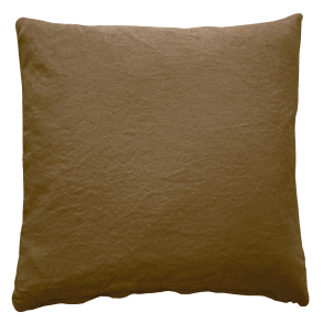 Pude - Sennepsfarvet stof - 45x45