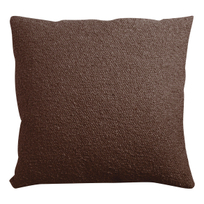 Boucl� pude - M�rk brun stof - 43x43