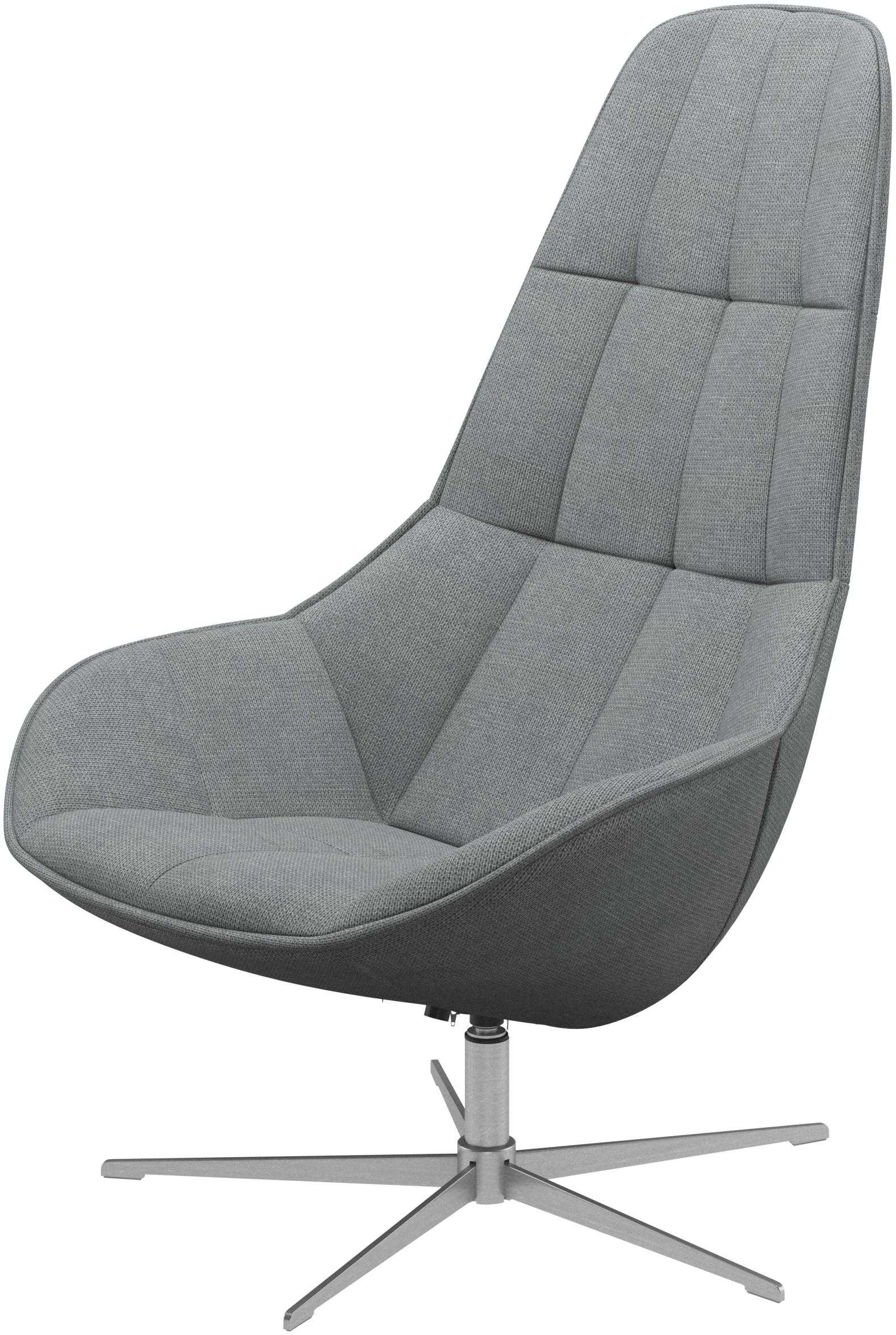 L�nestol - Lys gr� stof