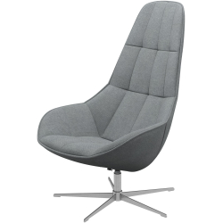 Lnestol - Lys gr stof