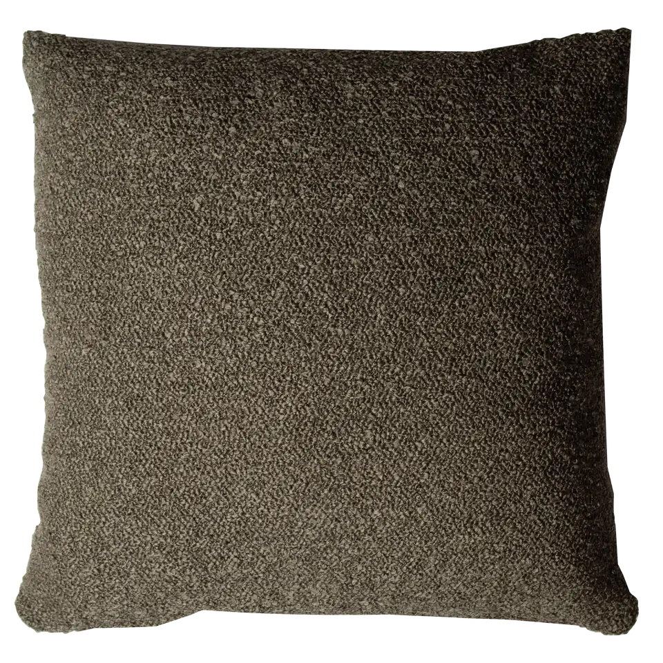 Boucl� pude - M�rk gr�n stof - 43x43