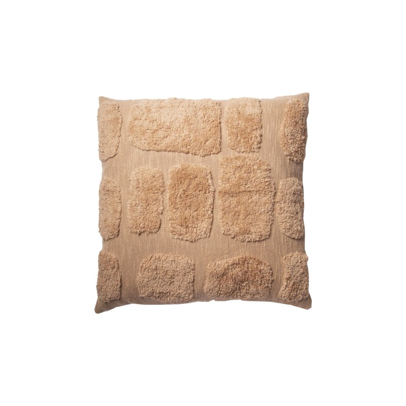 Pude - Beige stof - 58x58 cm.