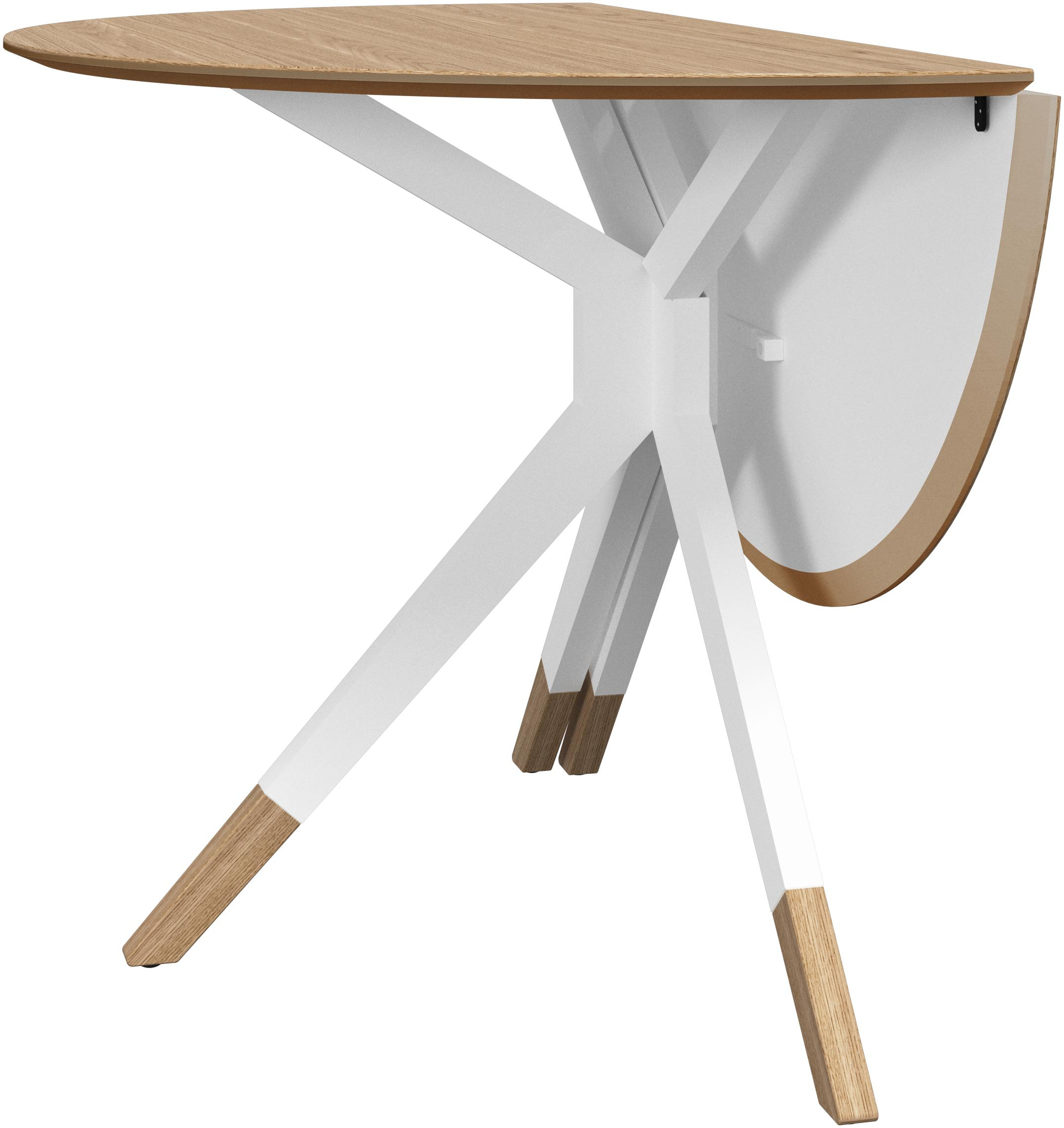 Rundt spisebord i eg