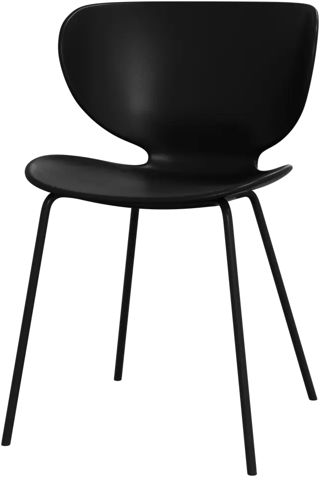 6 stk. Spisestole - Sort plast