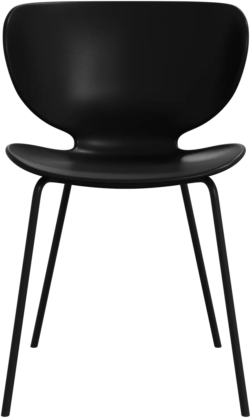 6 stk. Spisestole - Sort plast