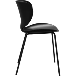 6 stk. Spisestole - Sort plast
