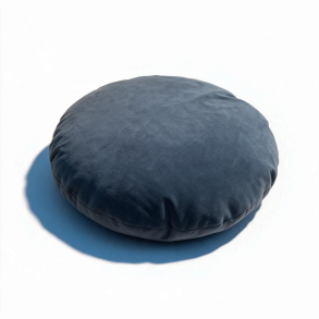 Rund pude - Gr� velour