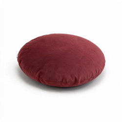 Rund pude - R�d velour