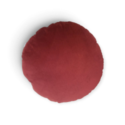 Rund pude - R�d velour