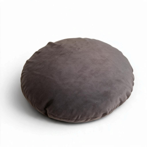 Rund pude - Brun velour