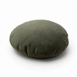 Rund pude - Gr�n velour