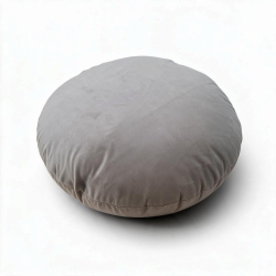 Rund pude - Beige velour 
