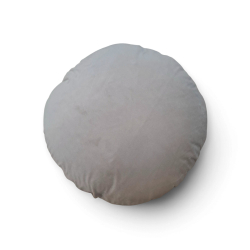 Rund pude - Beige velour 