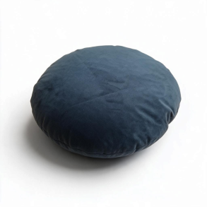 Rund pude - St�vet gr�n velour