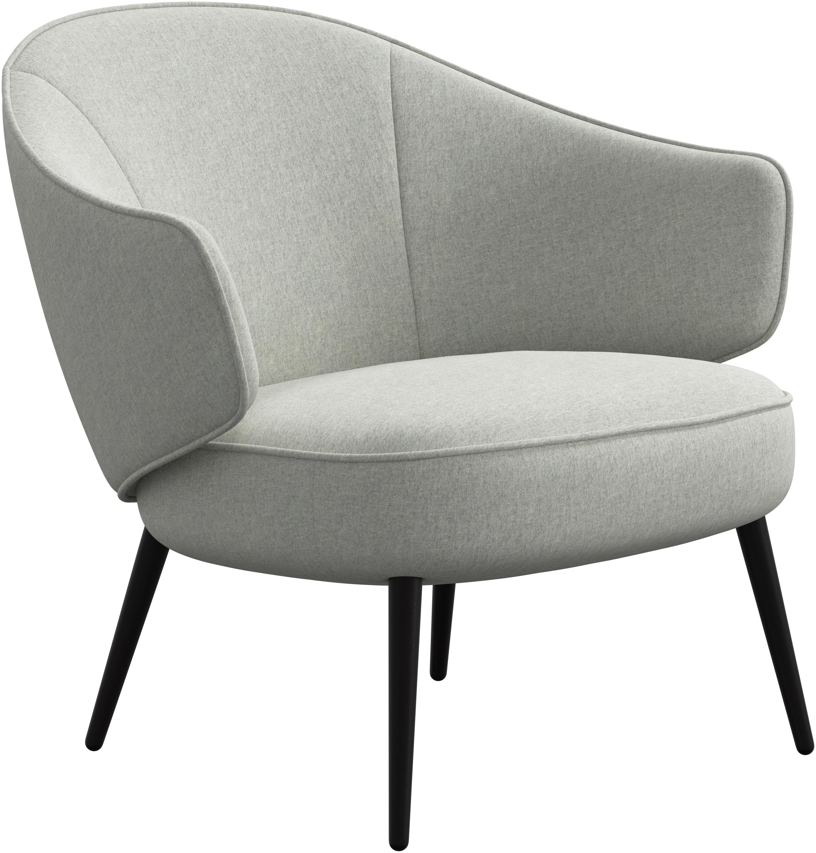 L�nestol - Lys gr� stof