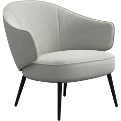 L�nestol - Lys gr� stof