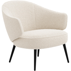 L�nestol - Hvid boucl�