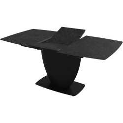 Spisebord med udtr�k - M�rkegr� keramik