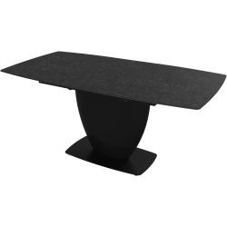 Spisebord med udtr�k - M�rkegr� keramik