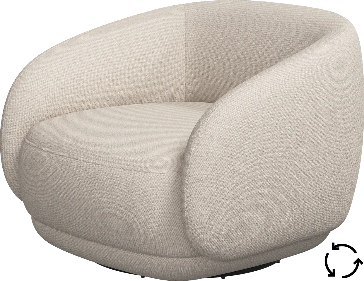 L�nestol - Beige stof