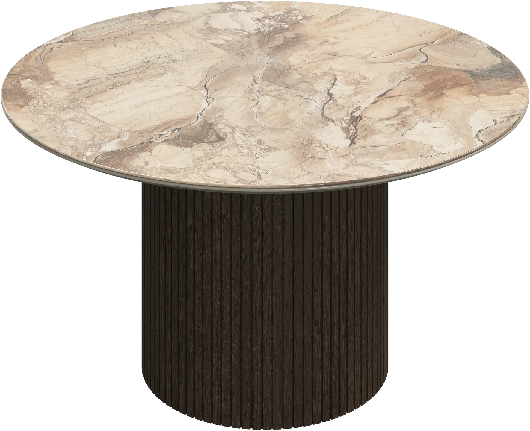 Sofabord - Brun keramik - �: 80 cm.
