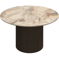 Sofabord - Brun keramik - �: 80 cm.