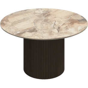 Sofabord - Brun keramik - �: 80 cm.
