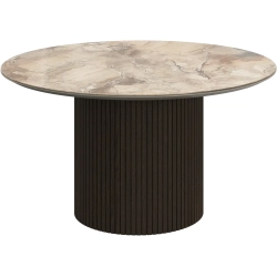 Sofabord - Brun keramik - �: 80 cm.