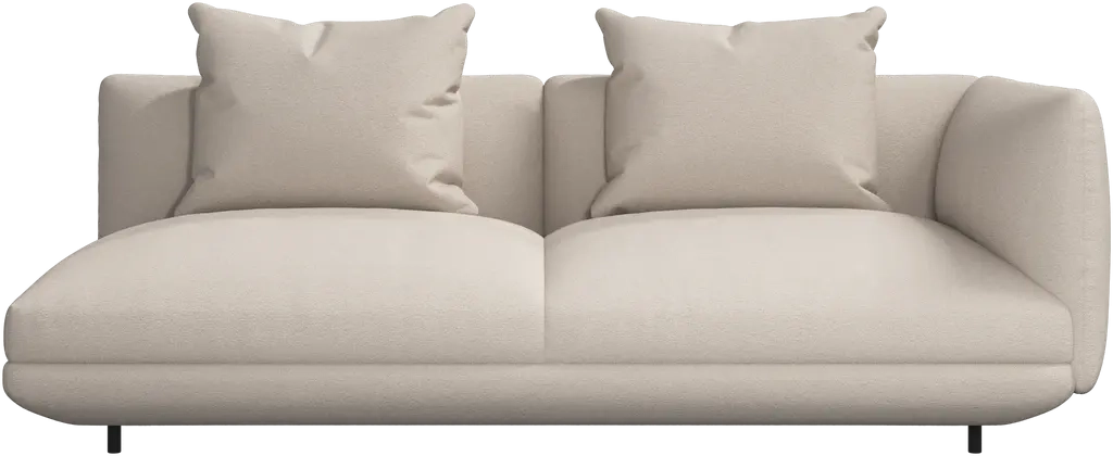 2p. Sofa + puf - Beige stof