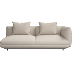 2p. Sofa + puf - Beige stof