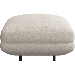 Hj�rnesofa + puf - Hvidt stof