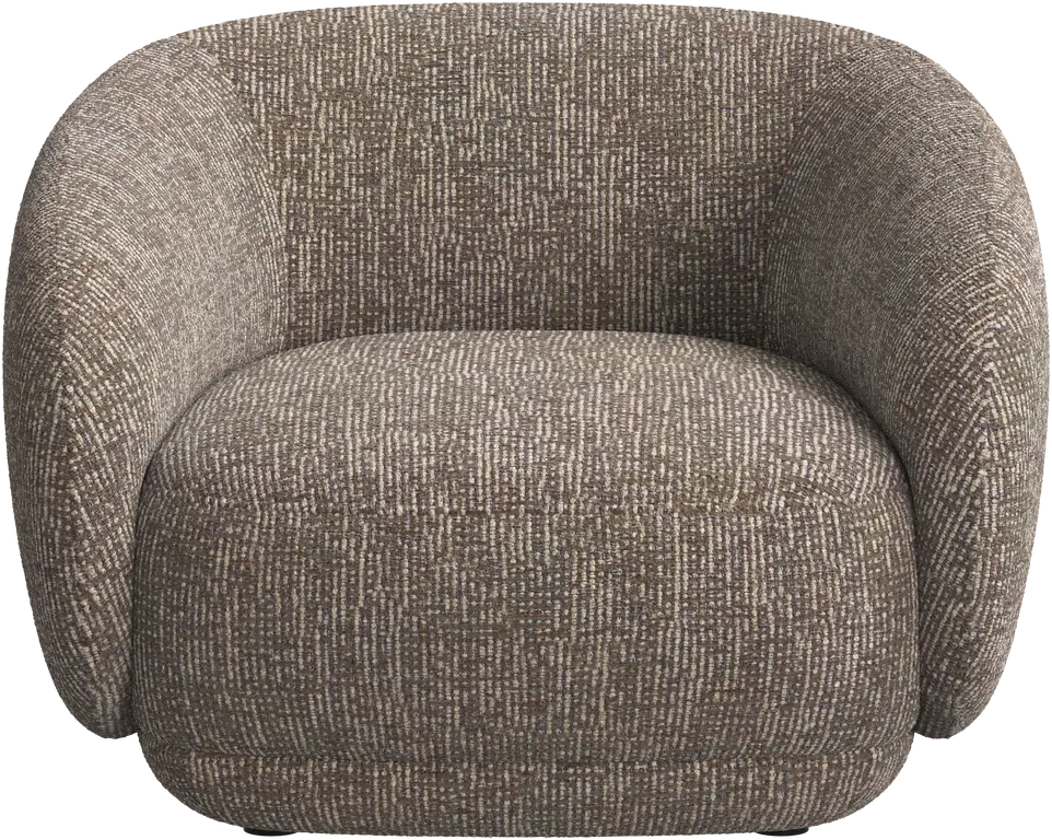 L�nestol - Beige / brun stof
