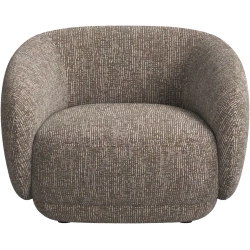 L�nestol - Beige / brun stof