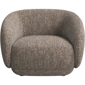 L�nestol - Beige / brun stof