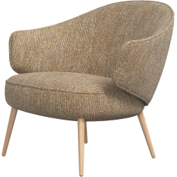 Lnestol - Sennepsfarvet stof