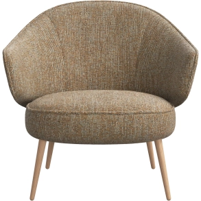 Lnestol - Sennepsfarvet stof