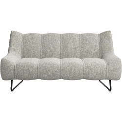 2p. Sofa - Gr / hvid stof